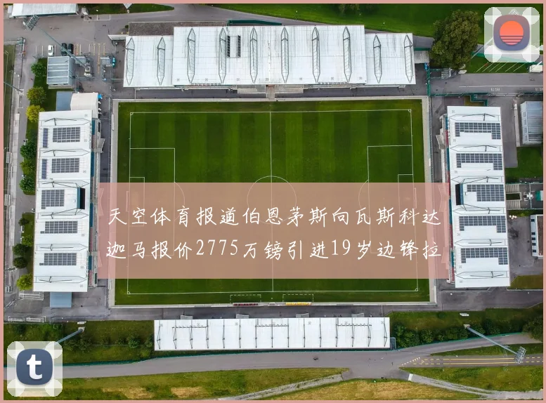 天空体育报道伯恩茅斯向瓦斯科达迦马报价2775万镑引进19岁边锋拉扬